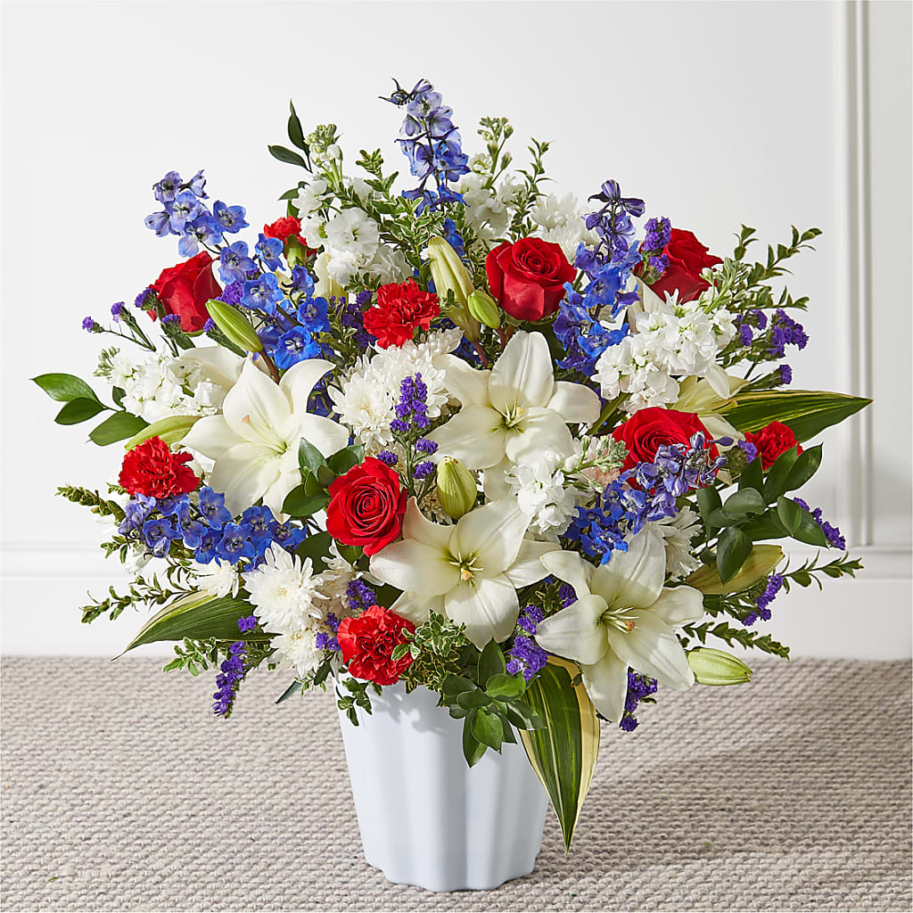 Consoled Floor Basket – Tinys Flowers, Lansing IL