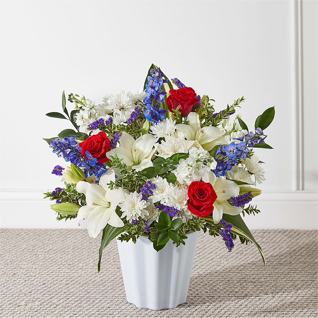 Consoled Floor Basket – Tinys Flowers, Lansing IL