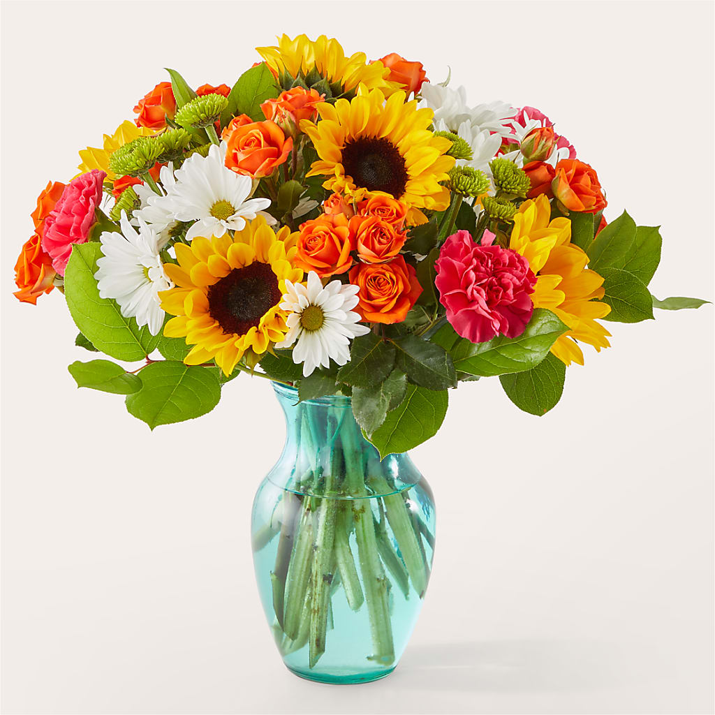 Sun-drenched Blooms Bouquet – Tinys Flowers, Lansing IL