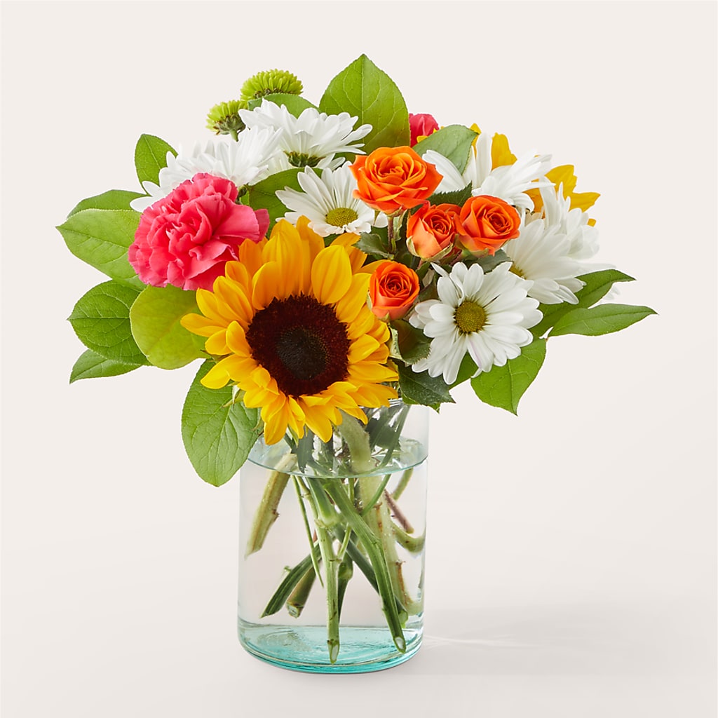 Sun-drenched Blooms Bouquet – Tinys Flowers, Lansing IL