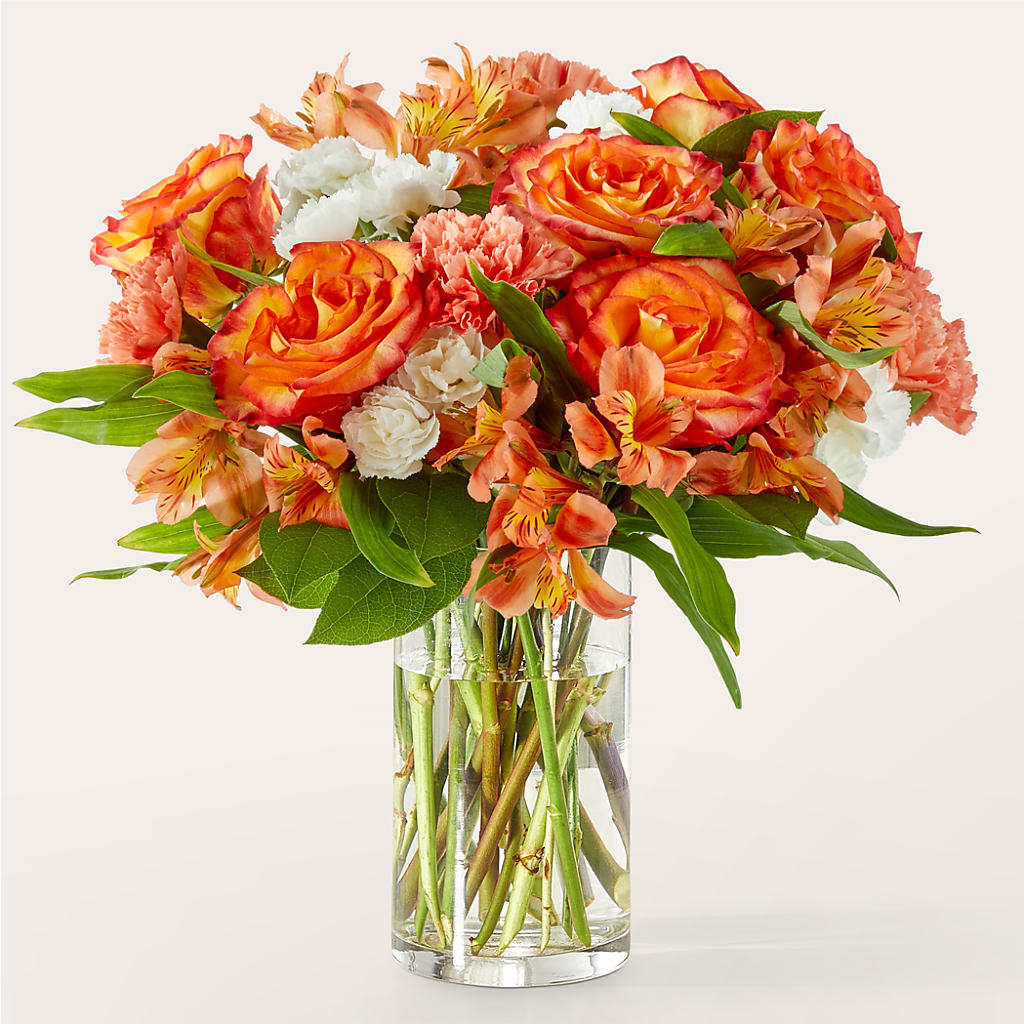 Apricot Glow Bouquet – Tinys Flowers, Lansing IL