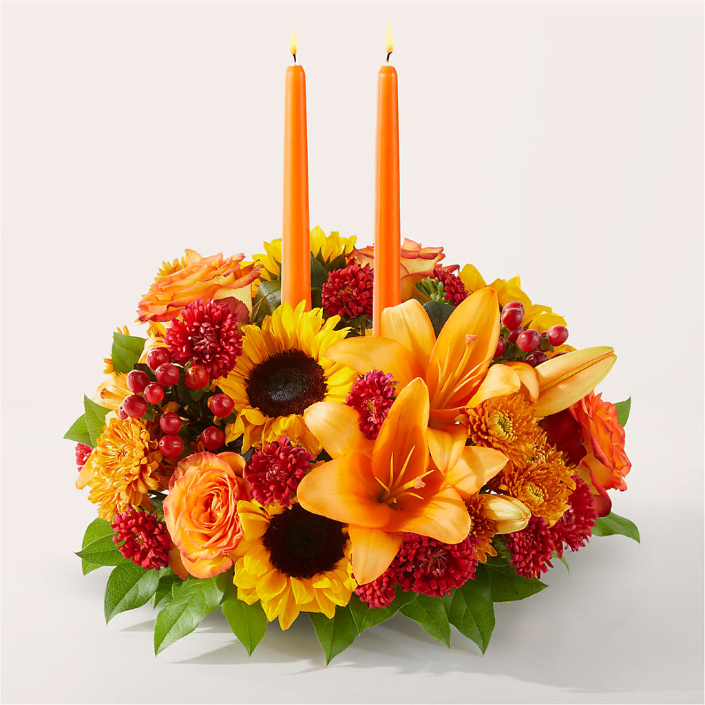 Grateful Centerpiece – Tinys Flowers, Lansing IL