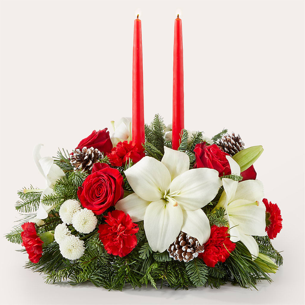 Seasonal Festivities Centerpiece – Tinys Flowers, Lansing IL