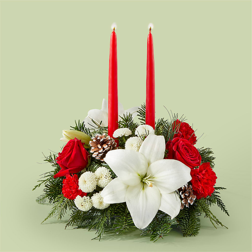 Seasonal Festivities Centerpiece – Tinys Flowers, Lansing IL