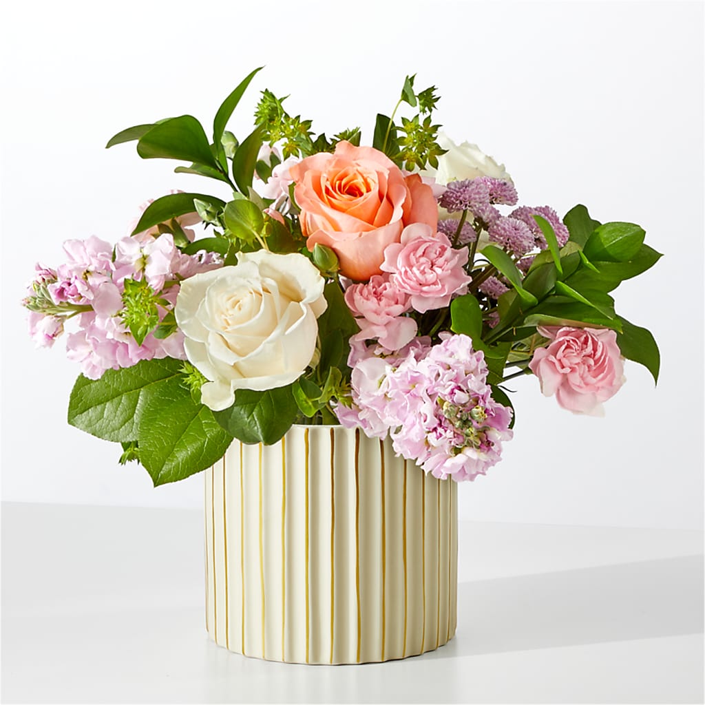 French Market Bouquet with Ivory Vase – Tinys Flowers, Lansing IL