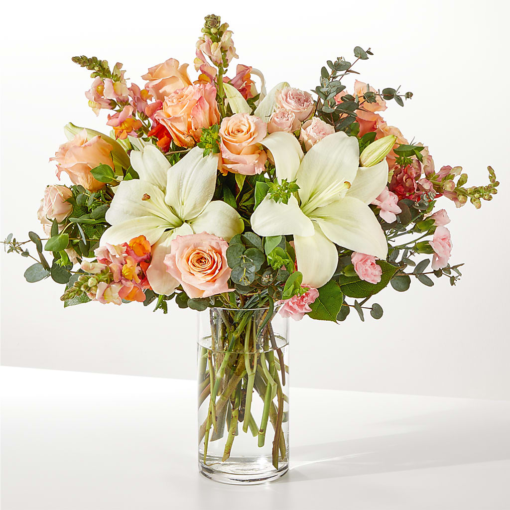 Grapefruit Splash Bouquet – Tinys Flowers, Lansing IL