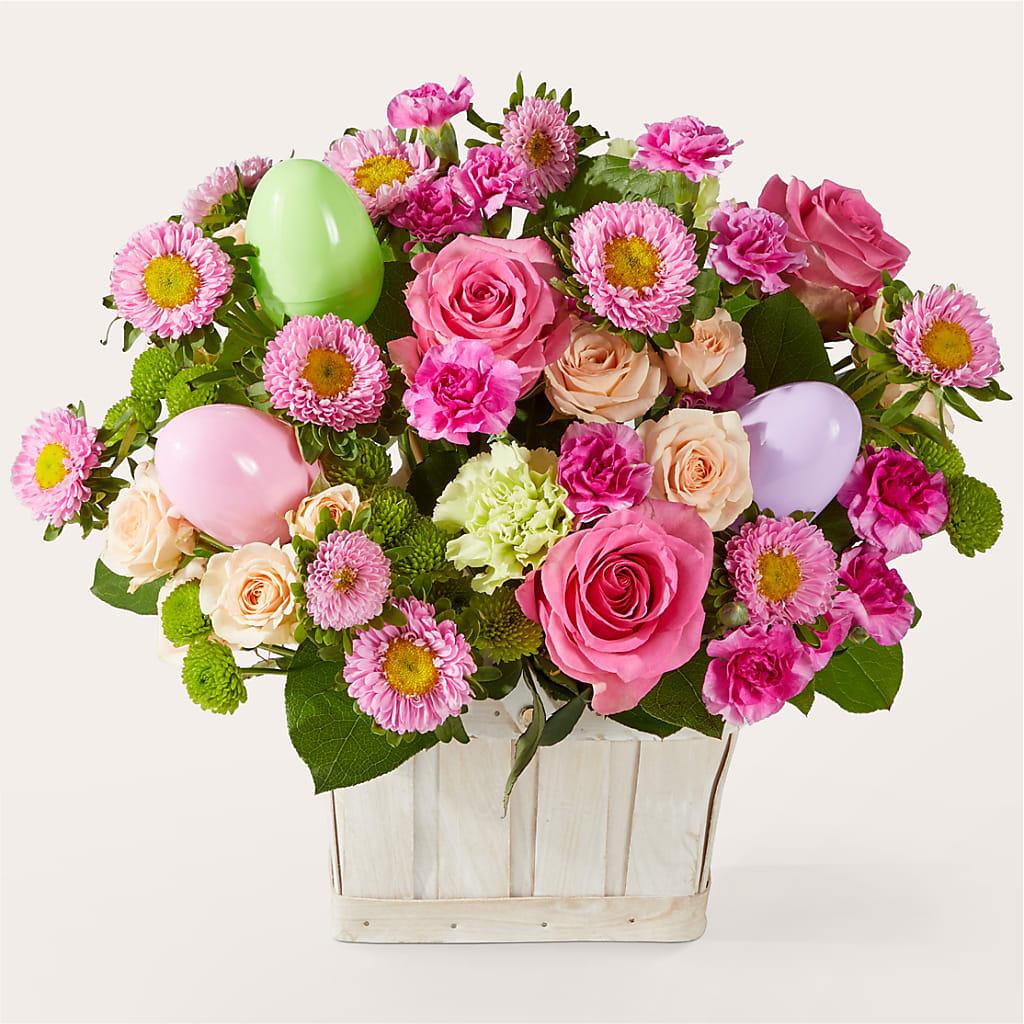 Get Eggcited Basket – Tinys Flowers, Lansing IL