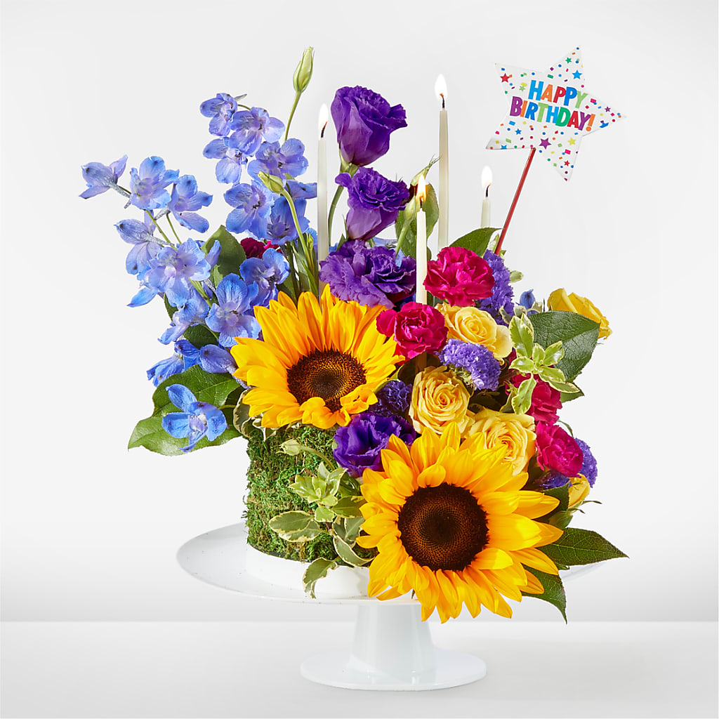 Star of the Day Floral Cake – Tinys Flowers, Lansing IL