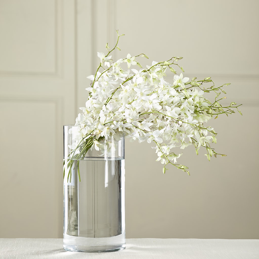 White Dendrobium Bouquet – Tinys Flowers, Lansing IL