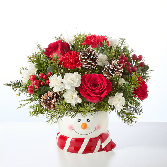 Jolly Snowman Bouquet –  Tinys Flowers, Lansing IL