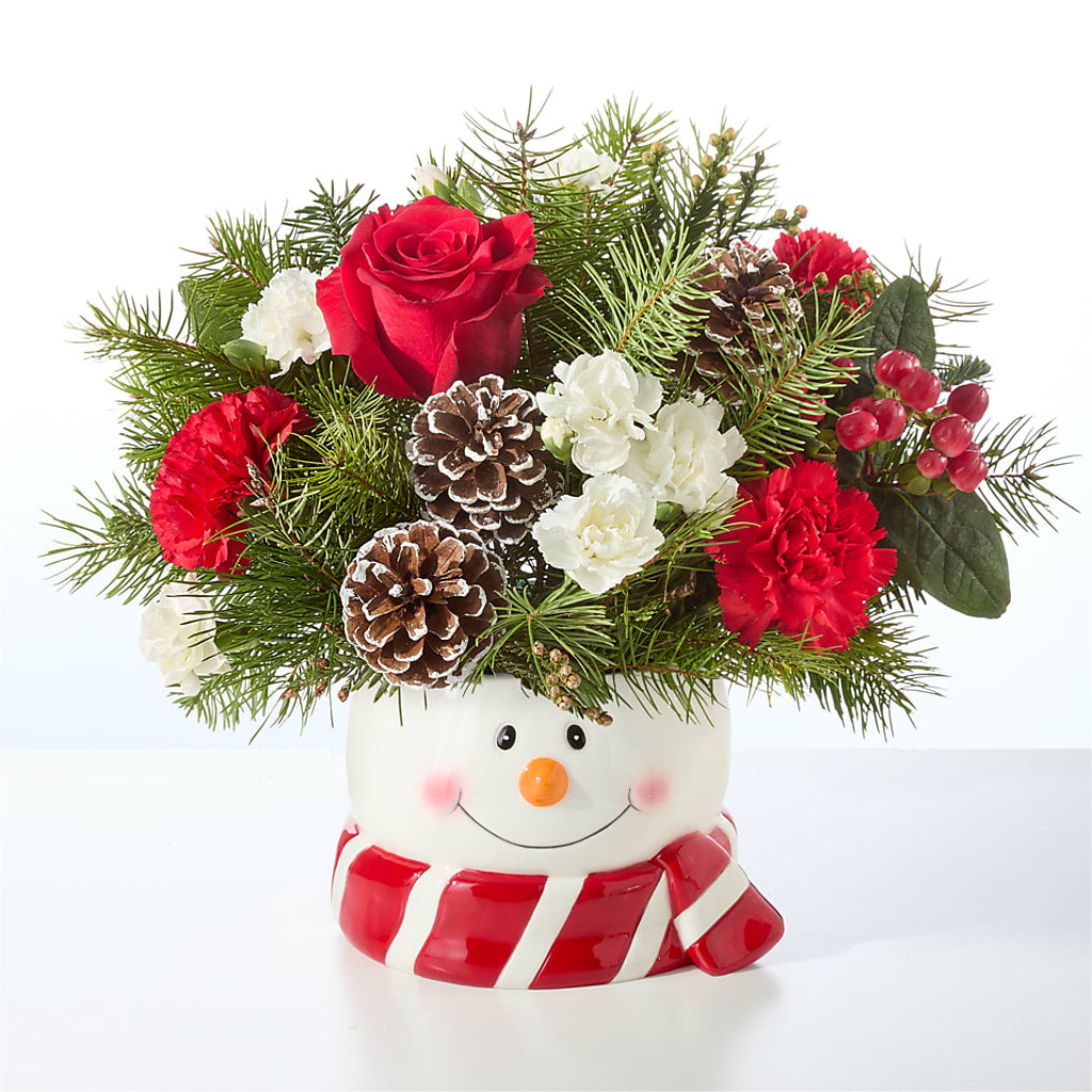 Jolly Snowman Bouquet –  Tinys Flowers, Lansing IL