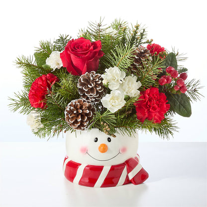Jolly Snowman Bouquet –  Tinys Flowers, Lansing IL