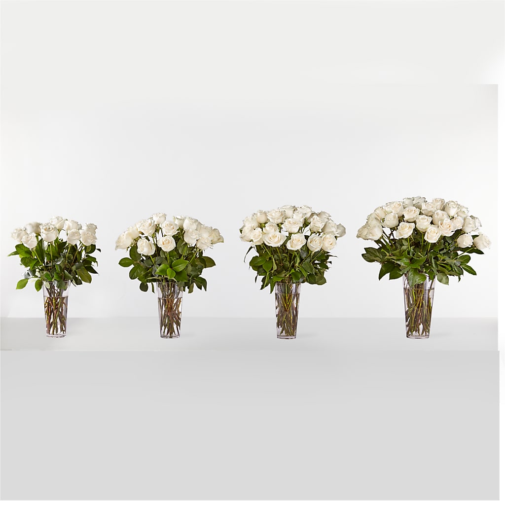 Long Stem White Rose Bouquet –  Tinys Flowers, Lansing IL