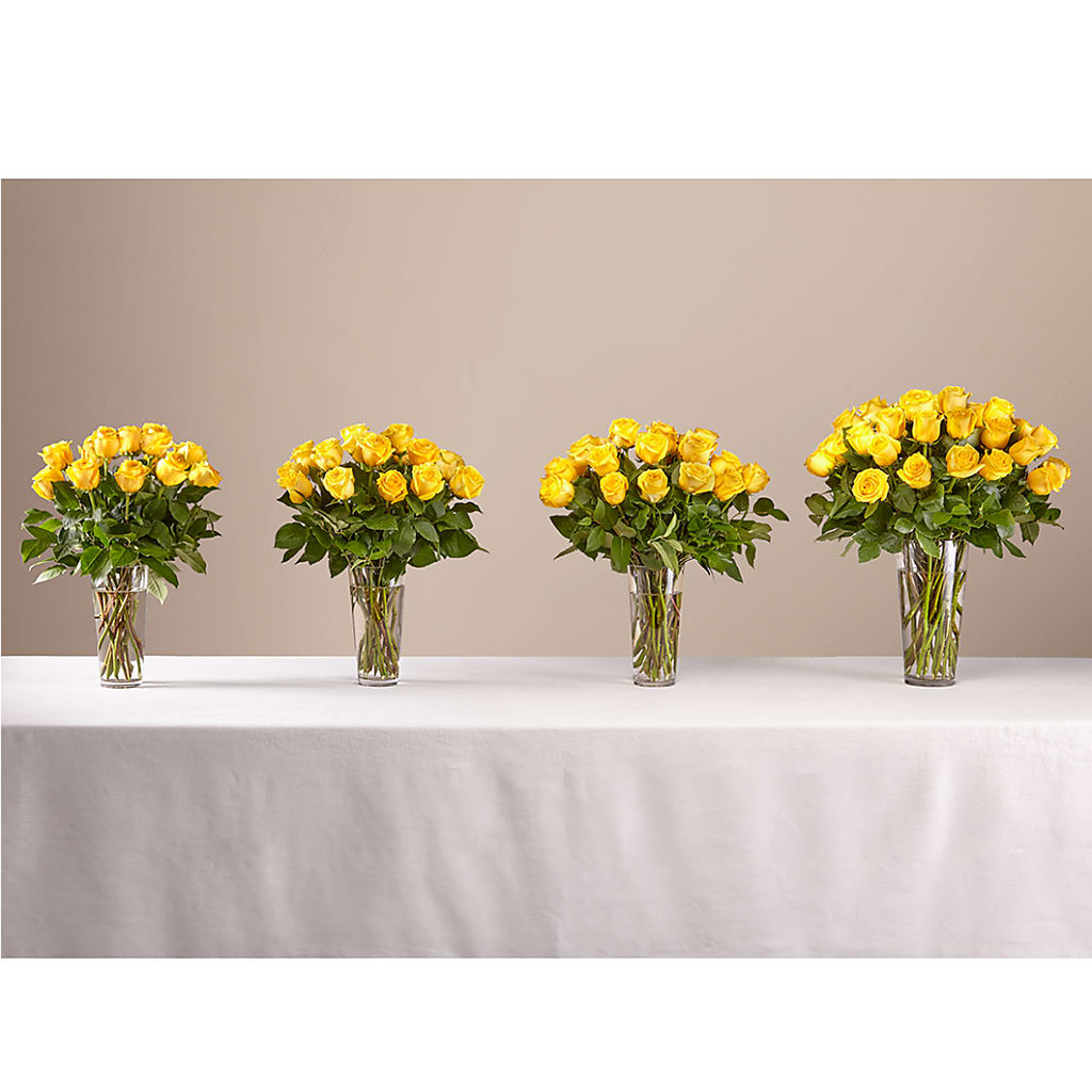Long Stem Yellow Rose Bouquet –  Tinys Flowers, Lansing IL