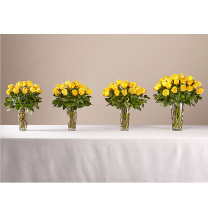 Long Stem Yellow Rose Bouquet –  Tinys Flowers, Lansing IL