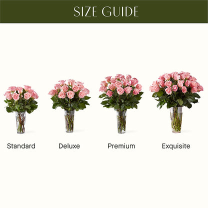 Long Stem Pink Rose Bouquet –  Tinys Flowers, Lansing IL