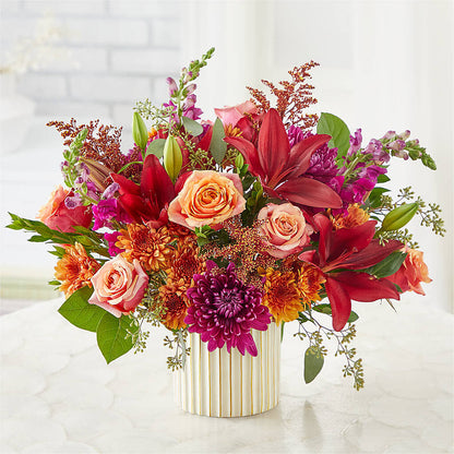 Burgundy Landscape Bouquet –  Tinys Flowers, Lansing IL