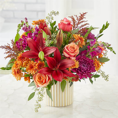 Burgundy Landscape Bouquet –  Tinys Flowers, Lansing IL