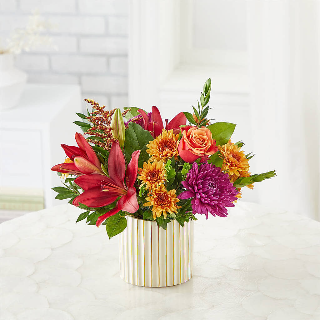 Burgundy Landscape Bouquet –  Tinys Flowers, Lansing IL