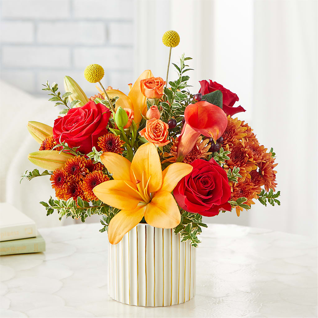 Scarlet Skies Bouquet –  Tinys Flowers, Lansing IL
