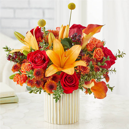 Scarlet Skies Bouquet –  Tinys Flowers, Lansing IL