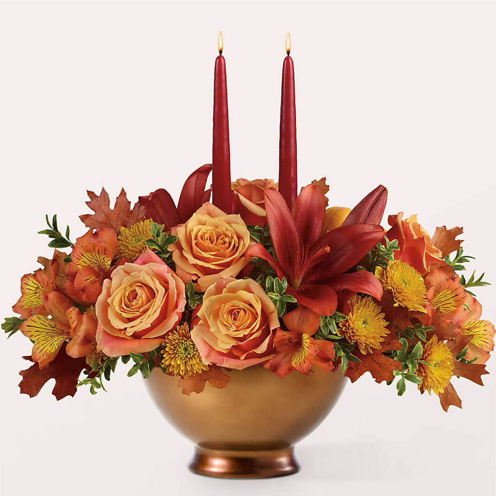 Harvest Table Centerpiece –  Tinys Flowers, Lansing IL