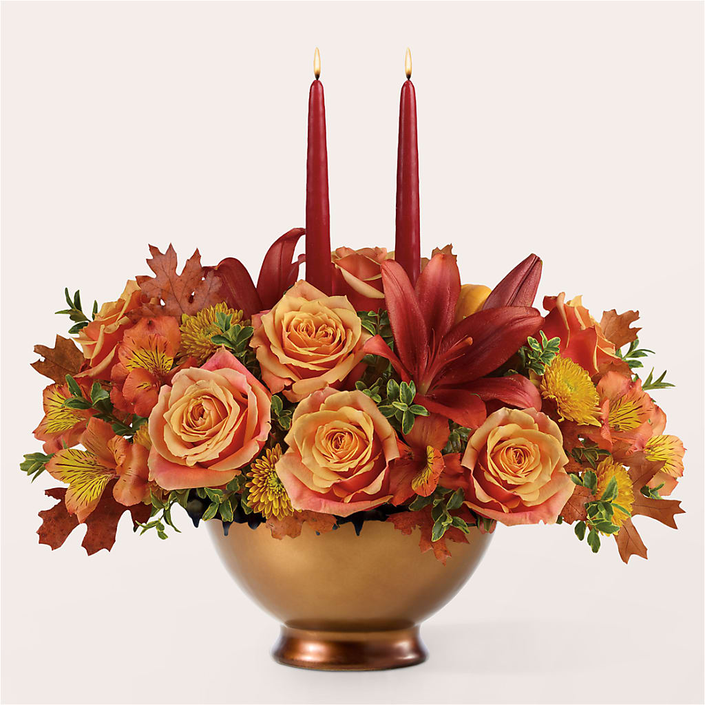Harvest Table Centerpiece –  Tinys Flowers, Lansing IL