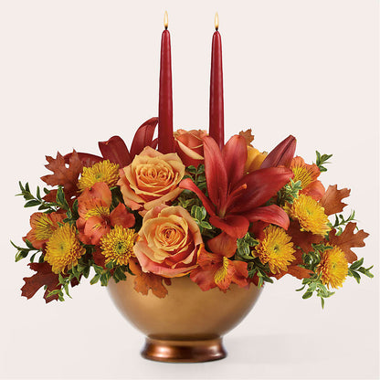 Harvest Table Centerpiece –  Tinys Flowers, Lansing IL