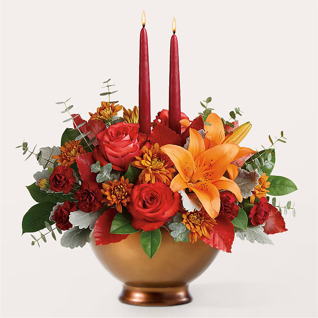 Fruits of Fall Centerpiece –  Tinys Flowers, Lansing IL