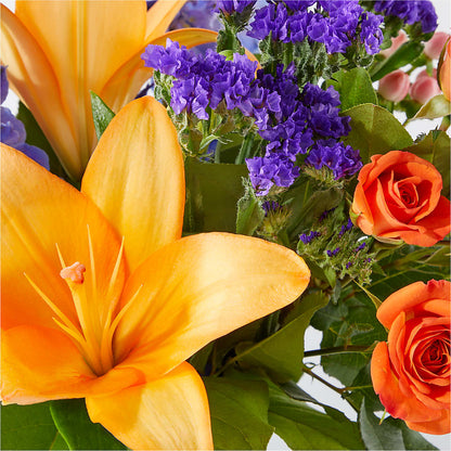 Radiant Citrus Bouquet –  Tinys Flowers, Lansing IL