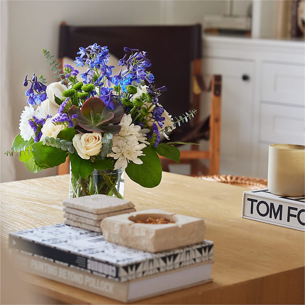 Cerulean Waves Bouquet –  Tinys Flowers, Lansing IL