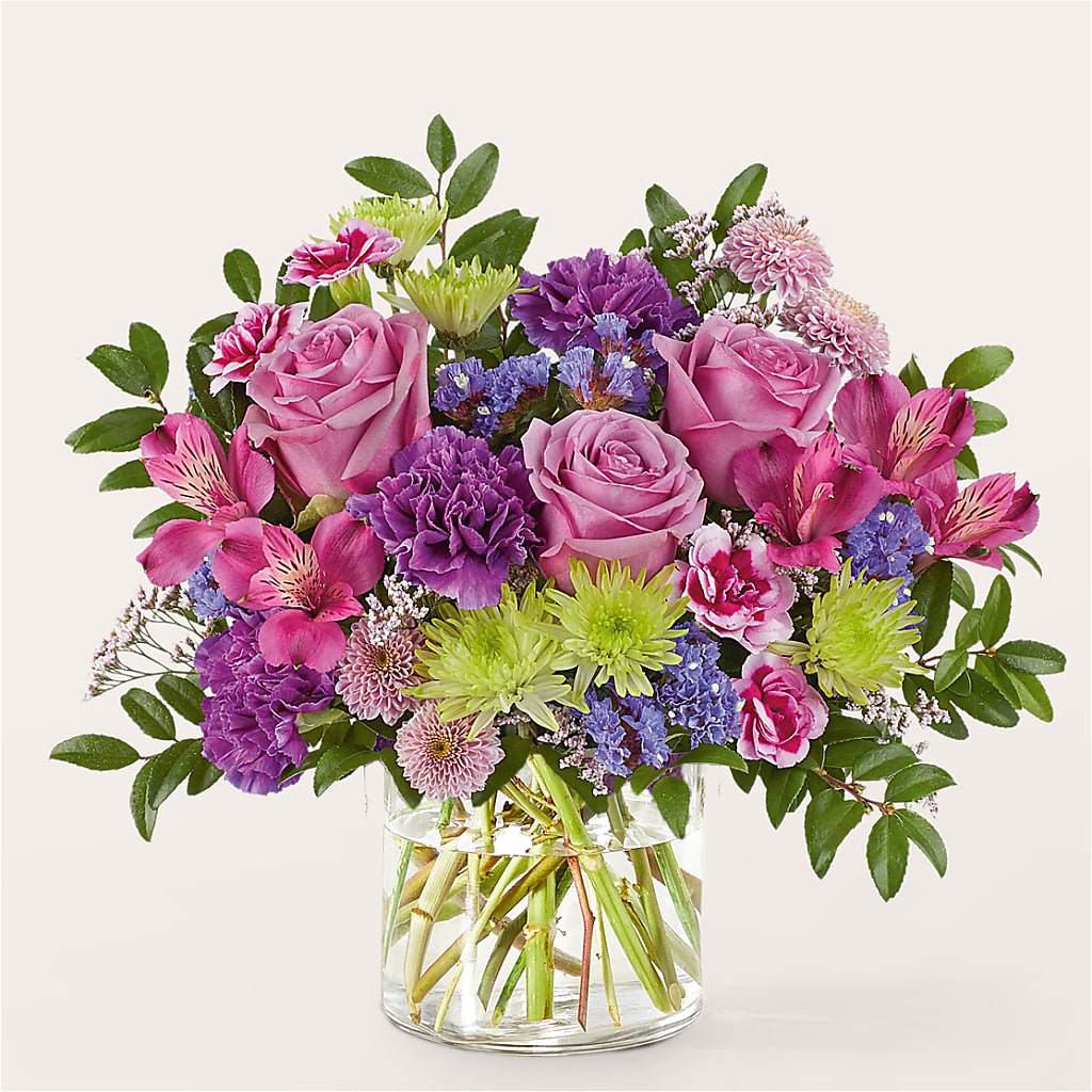Glass Half Full Bouquet –  Tinys Flowers, Lansing IL
