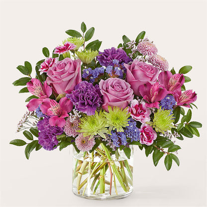 Glass Half Full Bouquet –  Tinys Flowers, Lansing IL