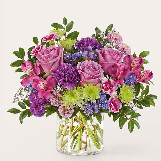 Glass Half Full Bouquet –  Tinys Flowers, Lansing IL