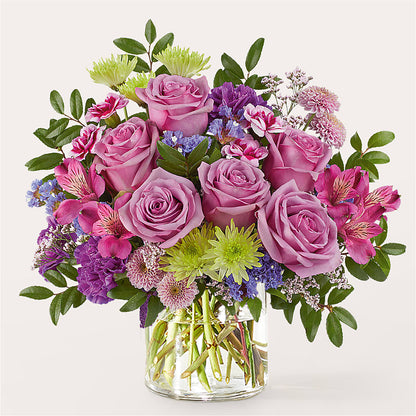 Glass Half Full Bouquet –  Tinys Flowers, Lansing IL