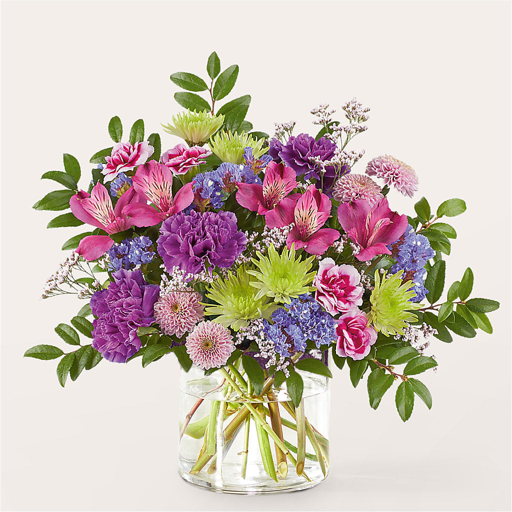 Glass Half Full Bouquet –  Tinys Flowers, Lansing IL