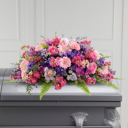 Glorious Garden Casket Spray –  Tinys Flowers, Lansing IL