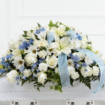 Tender Treasure Casket Spray –  Tinys Flowers, Lansing IL