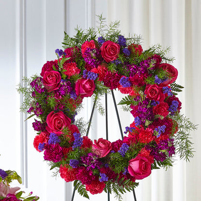 Calming Colors Wreath –  Tinys Flowers, Lansing IL