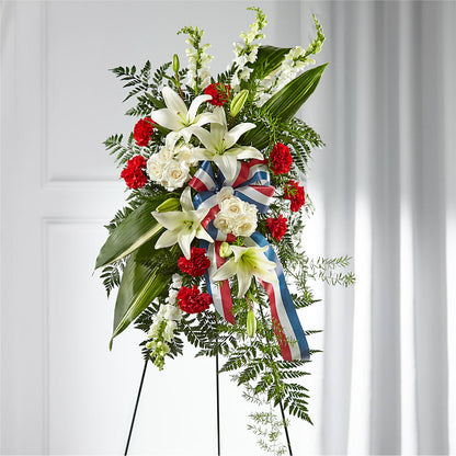 Stars of Life Standing Spray –  Tinys Flowers, Lansing IL