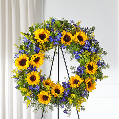 Bright Rays Wreath –  Tinys Flowers, Lansing IL