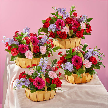 Pink Picnic Basket –  Tinys Flowers, Lansing IL