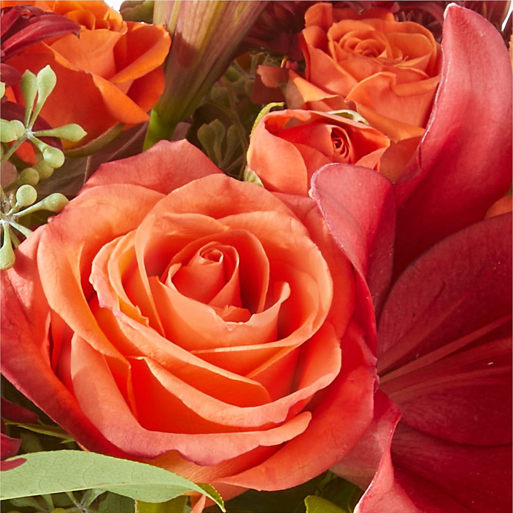 Crimson Leaves Bouquet –  Tinys Flowers, Lansing IL