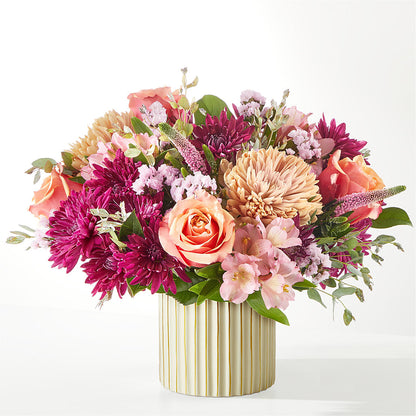 Berry Cobbler Bouquet with Ivory Vase –  Tinys Flowers, Lansing IL