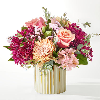 Berry Cobbler Bouquet with Ivory Vase –  Tinys Flowers, Lansing IL