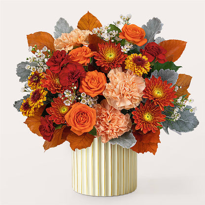Merlot Bouquet with Ivory Vase –  Tinys Flowers, Lansing IL