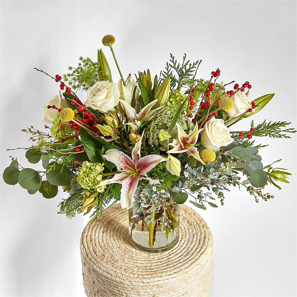Berry & Bright Bouquet –  Tinys Flowers, Lansing IL