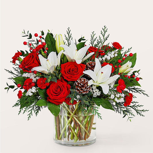 Best in Snow Bouquet –  Tinys Flowers, Lansing IL